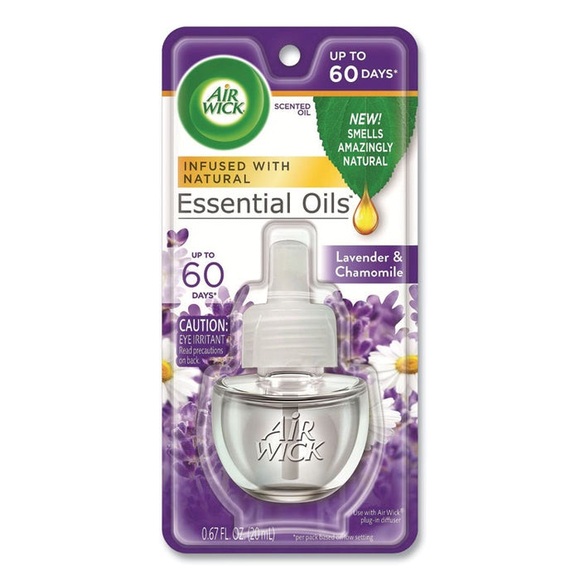 8 Air Wick Plug Scented Oil Refills Lavender & Chamomile Air Freshener Essential - Picture 1 of 2